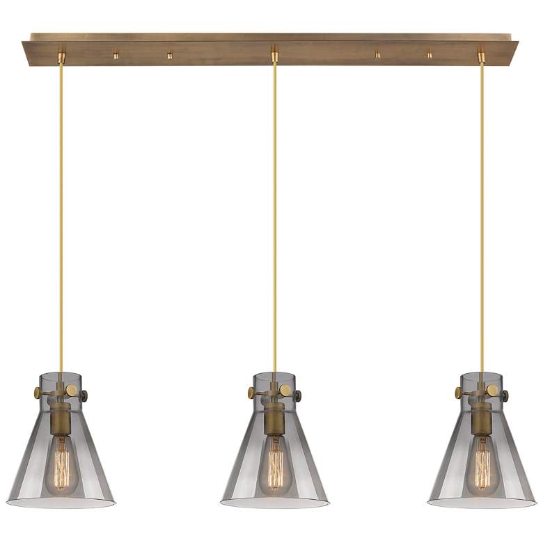 Image 1 Owego 24.38"W 12 Light Brushed Satin Nickel Multi Pendant w/ Clear Sha
