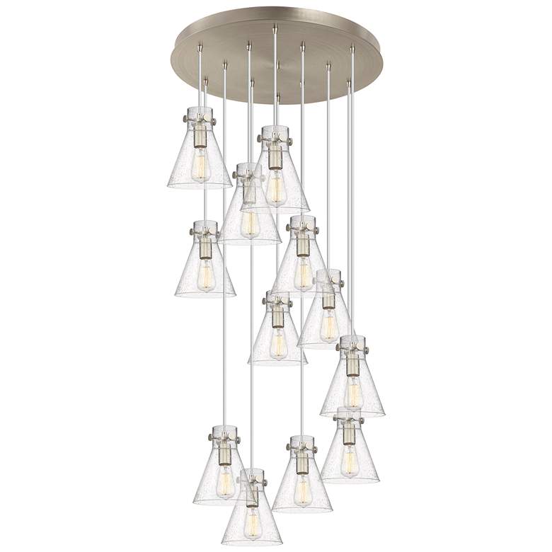 Image 1 Owego 36.88" Wide 3 Light Brushed Brass Linear Pendant With Clear Shad
