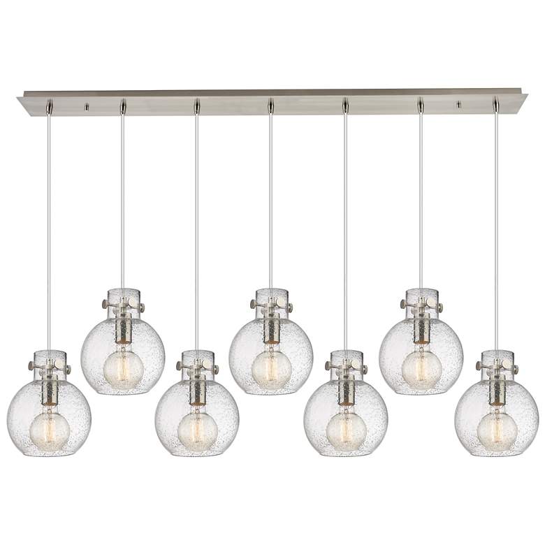 Image 1 Owego 36.88" Wide 5 Light Brushed Brass Linear Pendant With Clear Shad