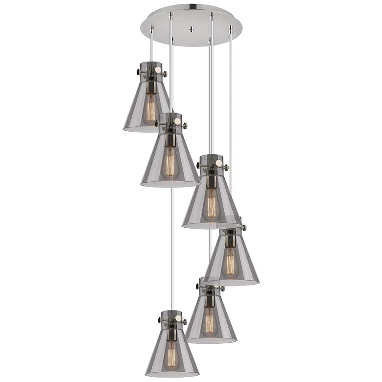 Image 1 Owego 36.88"W 3 Light Brushed Satin Nickel Linear Pendant w/ Clear Sha