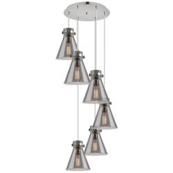 Owego 36.88"W 3 Light Brushed Satin Nickel Linear Pendant w/ Clear Sha