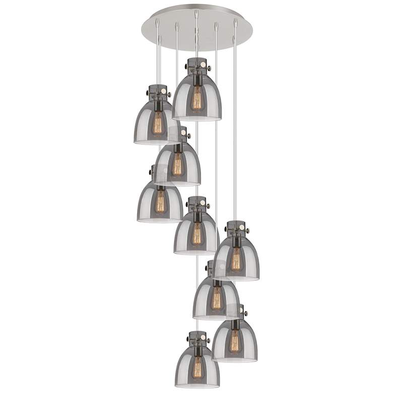 Image 1 Owego 36.88"W 5 Light Brushed Satin Nickel Linear Pendant w/ Clear Sha