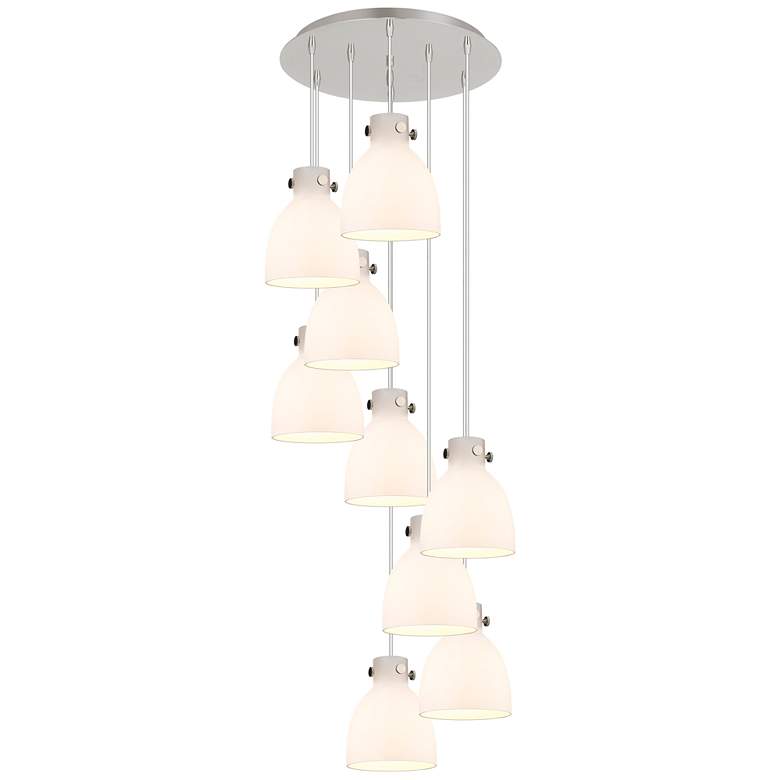 Image 1 Owego 36.88"W 5 Light Polished Nickel Linear Pendant w/ Light Smoke Sh