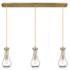 Owego 37" Wide Brushed Brass 3-Light Linear Pendant