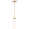 Owego 4" Wide Champagne Bronze Cord Hung Pendant With Gloss White Shade