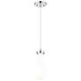 2_Owego 4" Wide Polished Nickel Cord Hung Pendant With Gloss White Shade