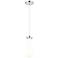 Owego 4" Wide Polished Nickel Cord Hung Pendant With Gloss White Shade