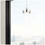 1_Owego 4" Wide Polished Nickel Cord Hung Pendant With Gloss White Shade