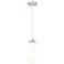 Owego 4" Wide Satin Nickel Cord Hung Pendant With Gloss White Shade