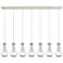 Owego 48.88" Wide 7 Light Brushed Brass Linear Pendant With Clear Shad