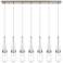 Owego 48.88" Wide 7 Light Polished Nickel Linear Pendant With Clear Sh