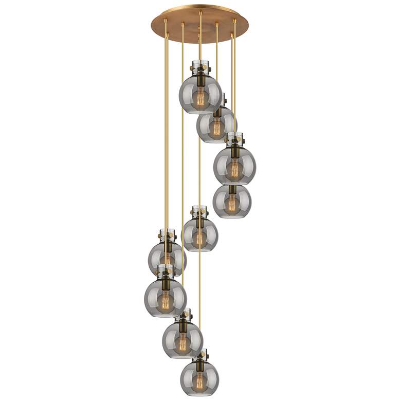 Image 1 Owego 48.88"W 4 Light Brushed Satin Nickel Linear Pendant w/ Clear Sha