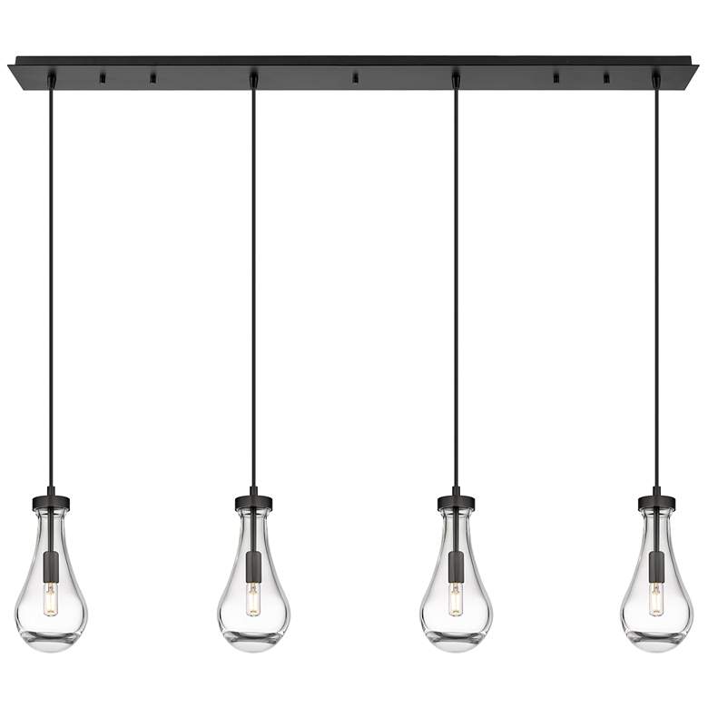 Image 1 Owego 49" Wide 4 Light Matte Black Linear Pendant