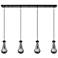 Owego 49"W Matte Black 4-Light Linear Pendant w/ Smoke Glass