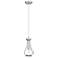 Owego 5" Wide Satin Nickel Mini Pendant with Clear Shade