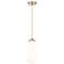 Owego 5" Wide Champagne Bronze Cord Hung Pendant With Gloss White Shade
