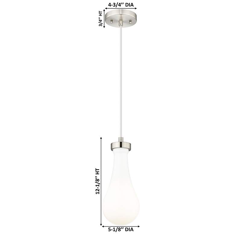 Image 2 Owego 5" Wide Champagne Bronze Cord Hung Pendant With Gloss White Shade more views