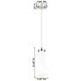 2_Owego 5" Wide Champagne Bronze Cord Hung Pendant With Gloss White Shade more views