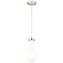 2_Owego 5" Wide Satin Nickel Cord Hung Pendant With Gloss White Shade
