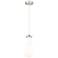 Owego 5" Wide Satin Nickel Cord Hung Pendant With Gloss White Shade