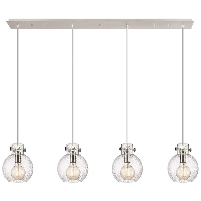 Image 1 Owego 6.38" Wide 6 Light Brushed Brass Multi Pendant With Clear Shade
