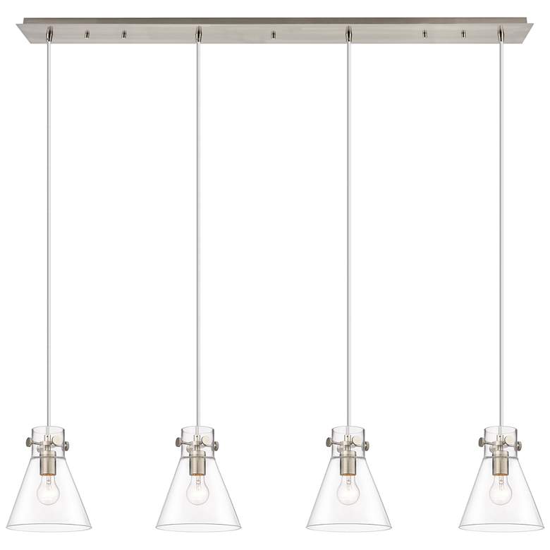 Image 1 Owego 6.38 inch Wide 6 Light Polished Nickel Multi Pendant With Clear Shad