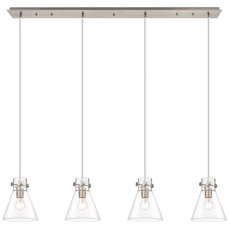 Image 1 Owego 6.38" Wide 6 Light Polished Nickel Multi Pendant With Clear Shad