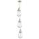 Owego 7.13" Wide 3 Light Brushed Satin Nickel Multi Pendant w/ Clear S