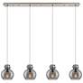 Owego 7.13" Wide 3 Light Polished Nickel Multi Pendant With Clear Shad