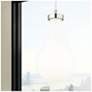 1_Owego 7" Wide Polished Nickel Cord Hung Pendant With Gloss White Shade