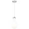Owego 7" Wide Satin Nickel Cord Hung Pendant With Gloss White Shade