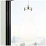 1_Owego 7" Wide Satin Nickel Cord Hung Pendant With Gloss White Shade