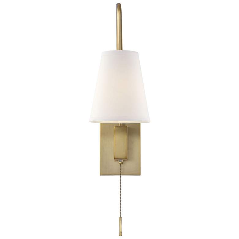 Image 1 Owen 1-Light Adjustable Wall Sconce in Warm Brass