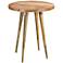 Owen 19" Wide Natural Wood Round Modern Side Table