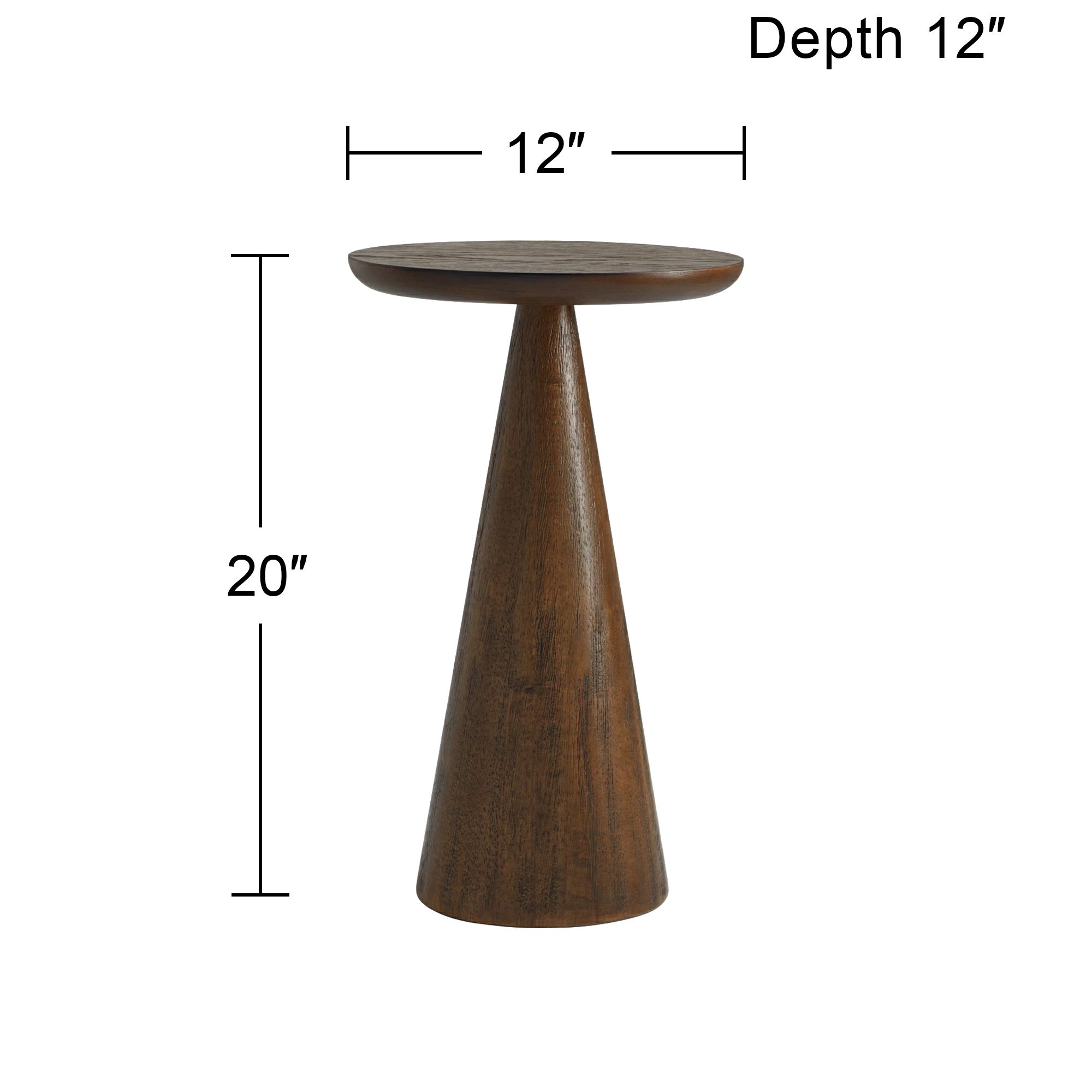 Image 7 Owen 20" High Rustic Modern Walnut Finish Wood Side Table more views
