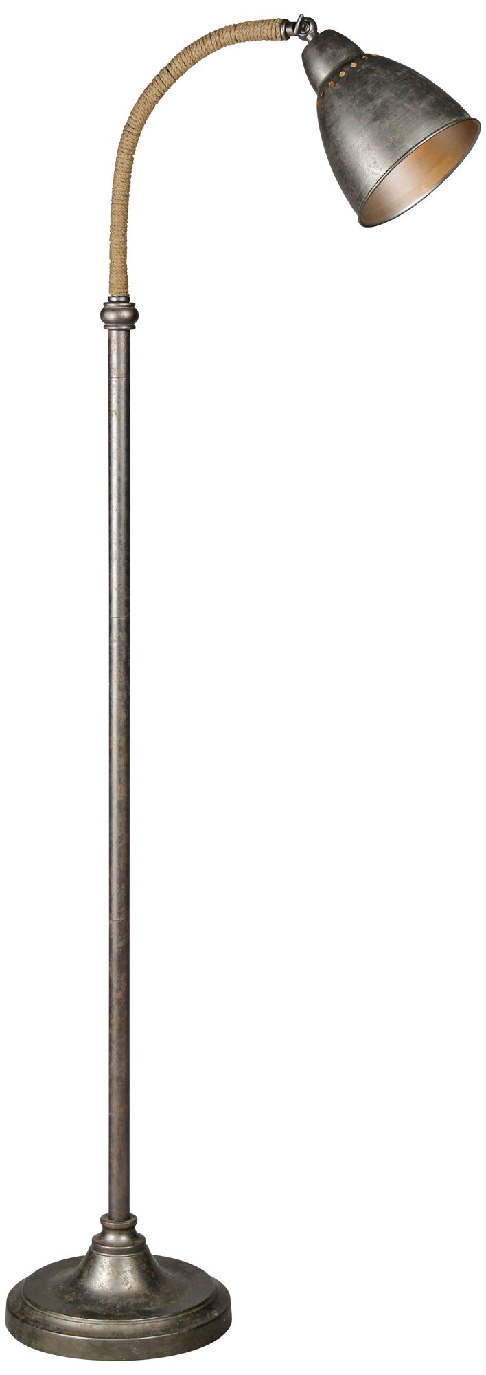 silver pharmacy floor lamp