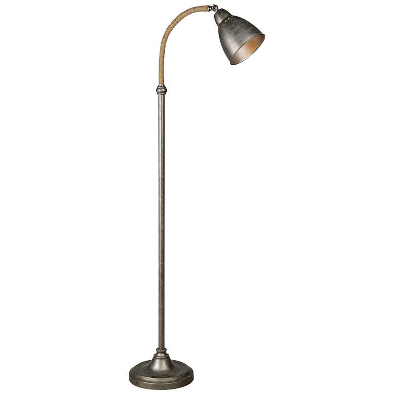 Image 1 Owen Aged Metal Industrial Adjustable Task Floor Lamp