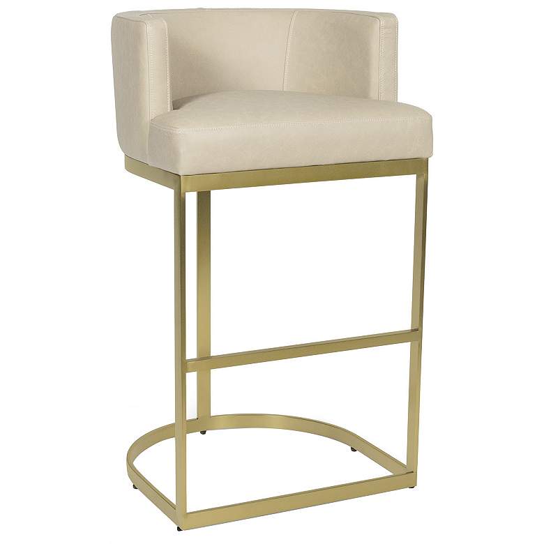 Image 1 Owen Leather Bar Stool (Cappuccino)