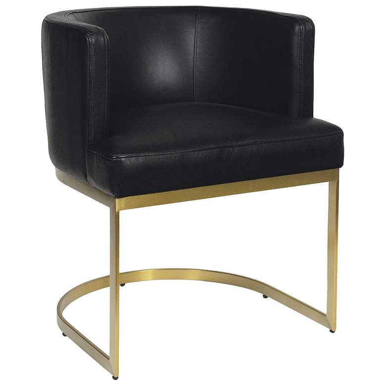 Image 1 Owen Leather Dining Chair (Modern Black)