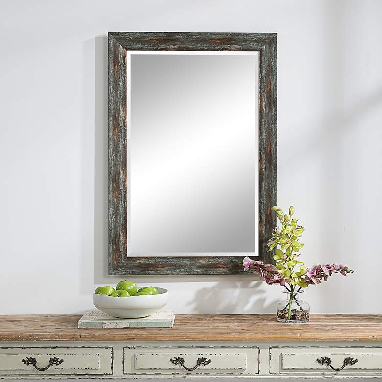 Image 1 Owenby Silver and Bronze 27 3/4 inch x 39 3/4 inch Wall Mirror