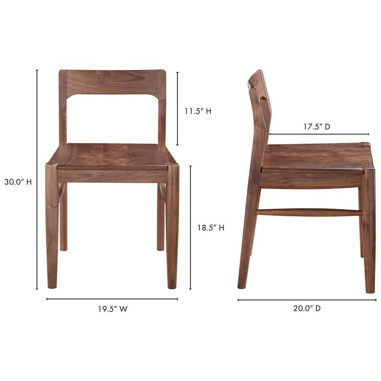 Image 7 Owing Dining Chair Walnut Brown - Set Of Two more views