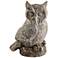 Owl 17" High Washed Ebony Statue