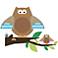 Owl and Branch Peel and Stick Wall Decal Set