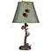 Owl on Pine Branch 24" Western Rustic Accent Table Lamp