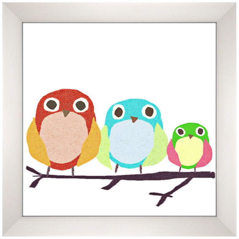 Image 1 Owl Trio Giclee 13 1/2 inch Square Contemporary Wall Art