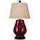 Ox Blood Urn Table Lamp