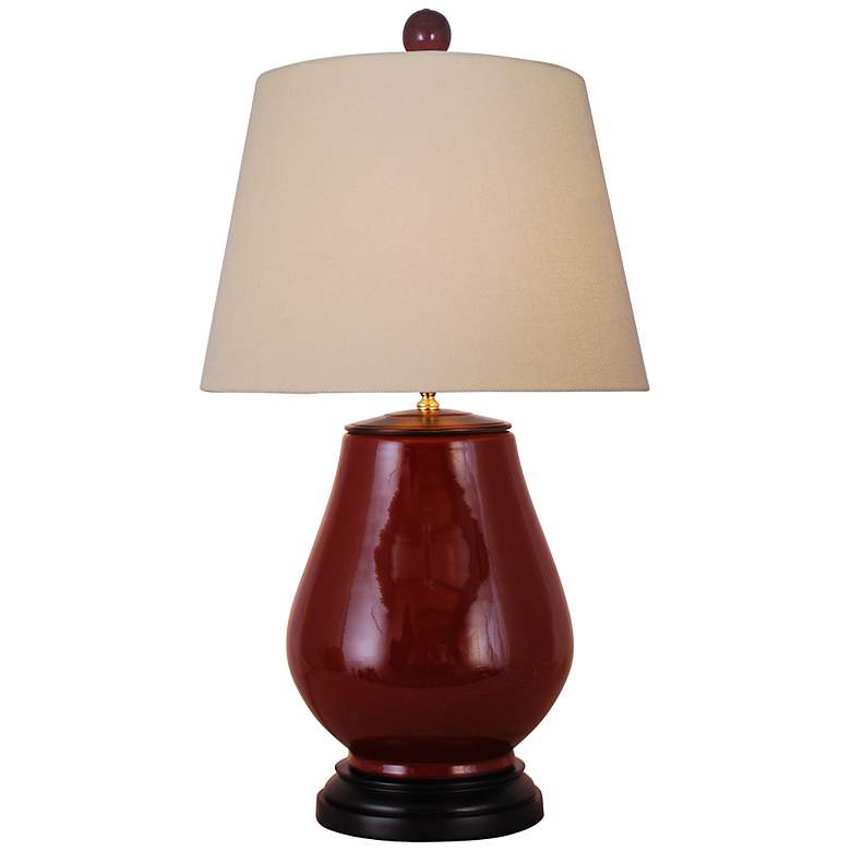 Image 1 Ox Blood Urn Table Lamp