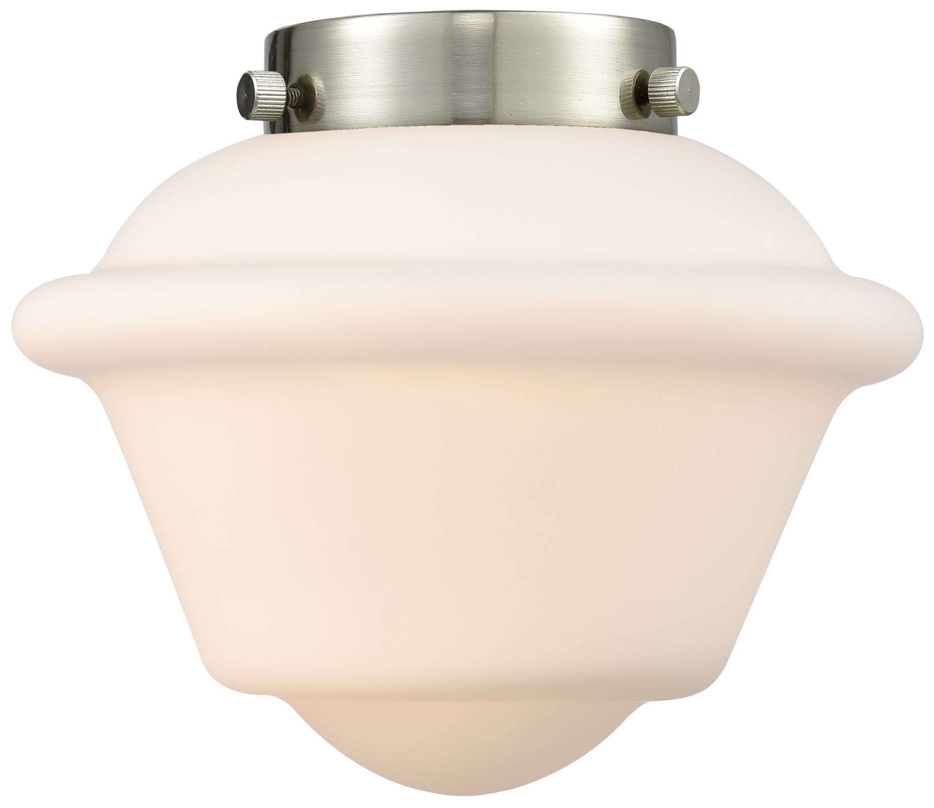 Image 3 Oxford - 1 Light - 8in - Oil Rubbed Bronze - Matte White Shade - Flush more views