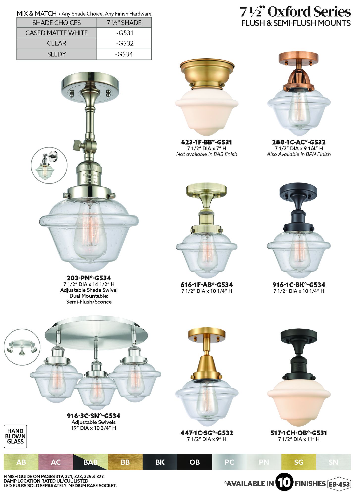 Image 4 Oxford - 1 Light - 8in - Oil Rubbed Bronze - Matte White Shade - Flush more views