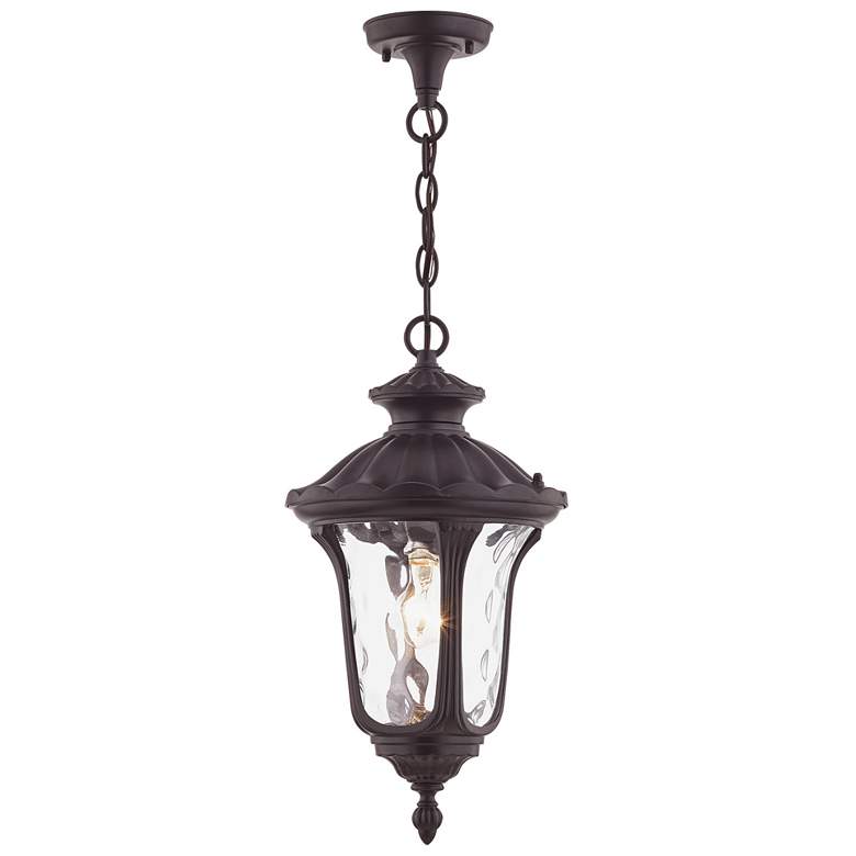 Image 2 Oxford 1 Light Bronze Outdoor Pendant Lantern